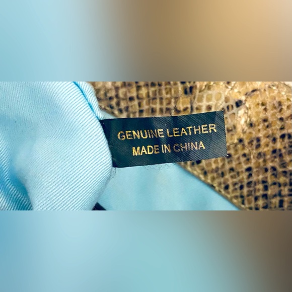 Cynthia Rowley Genuine Leather Snake Print Shoulder Bag, Gold Hardware - Picture 12 of 13